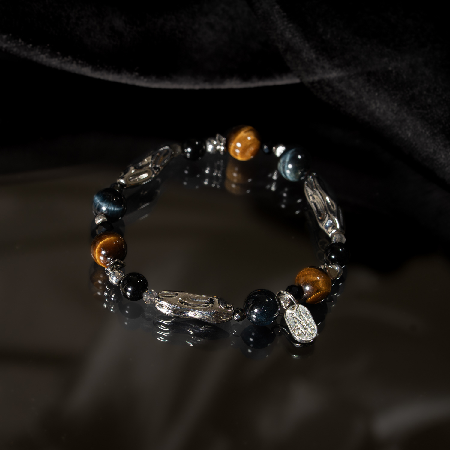 銀夜之光｜黃虎眼藍虎眼手鍊 C1758