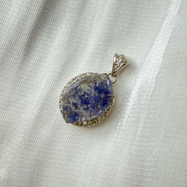 藍線石吊墜