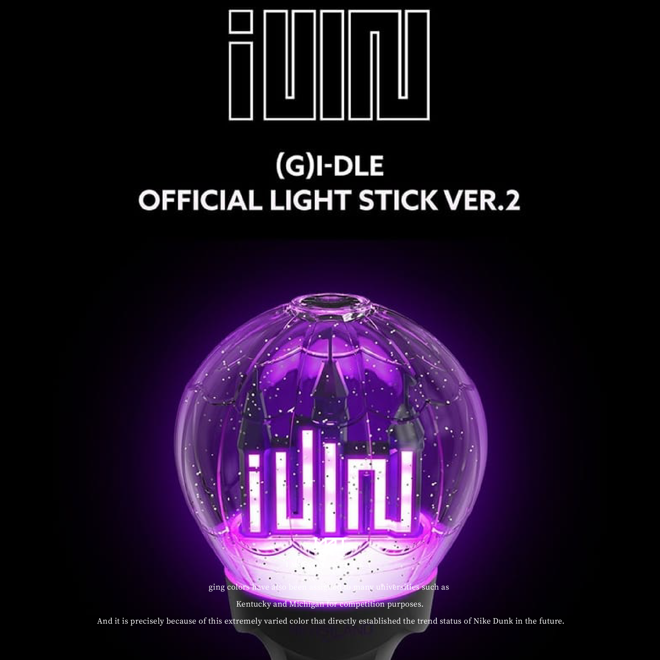 i-dle OFFICIAL LIGHT STICK Ver.2 官方二代 應援手燈