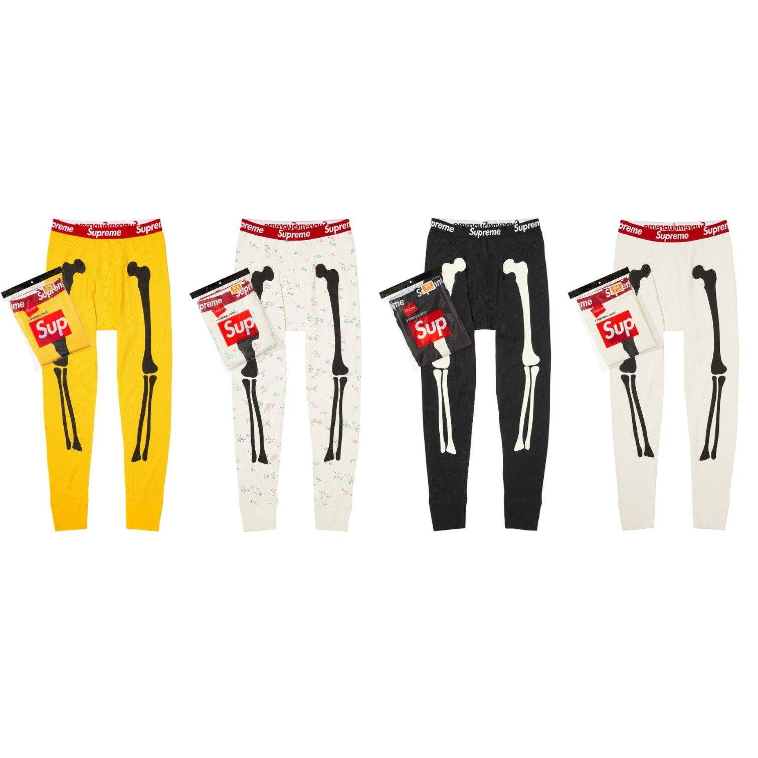 2025AW SUPREME HANES BONES THERMAL PANT 內搭褲 華夫格 骨頭 單件一包 現貨