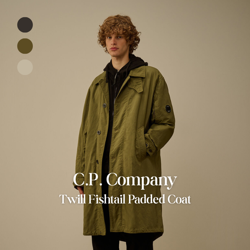 【代購】C.P. Company Twill Fishtail Padded Coat 魚尾長版保暖大衣 – 都會機能・防風保暖