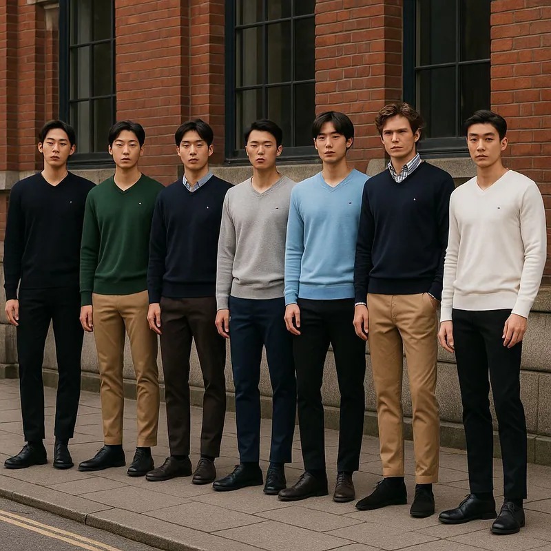 【直播】TOMMY HILFIGER LL121139 Essential 男裝V領長袖上衣