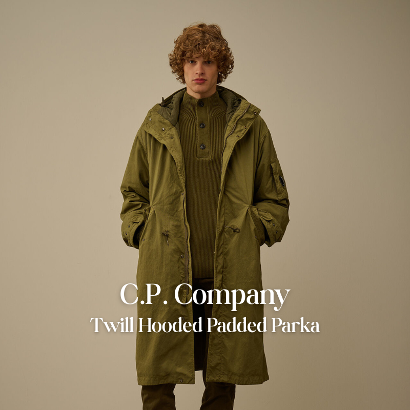 【代購】C.P. Company Twill Hooded Padded Parka 機能加厚連帽長版外套 – 抗風保暖・冬季必備
