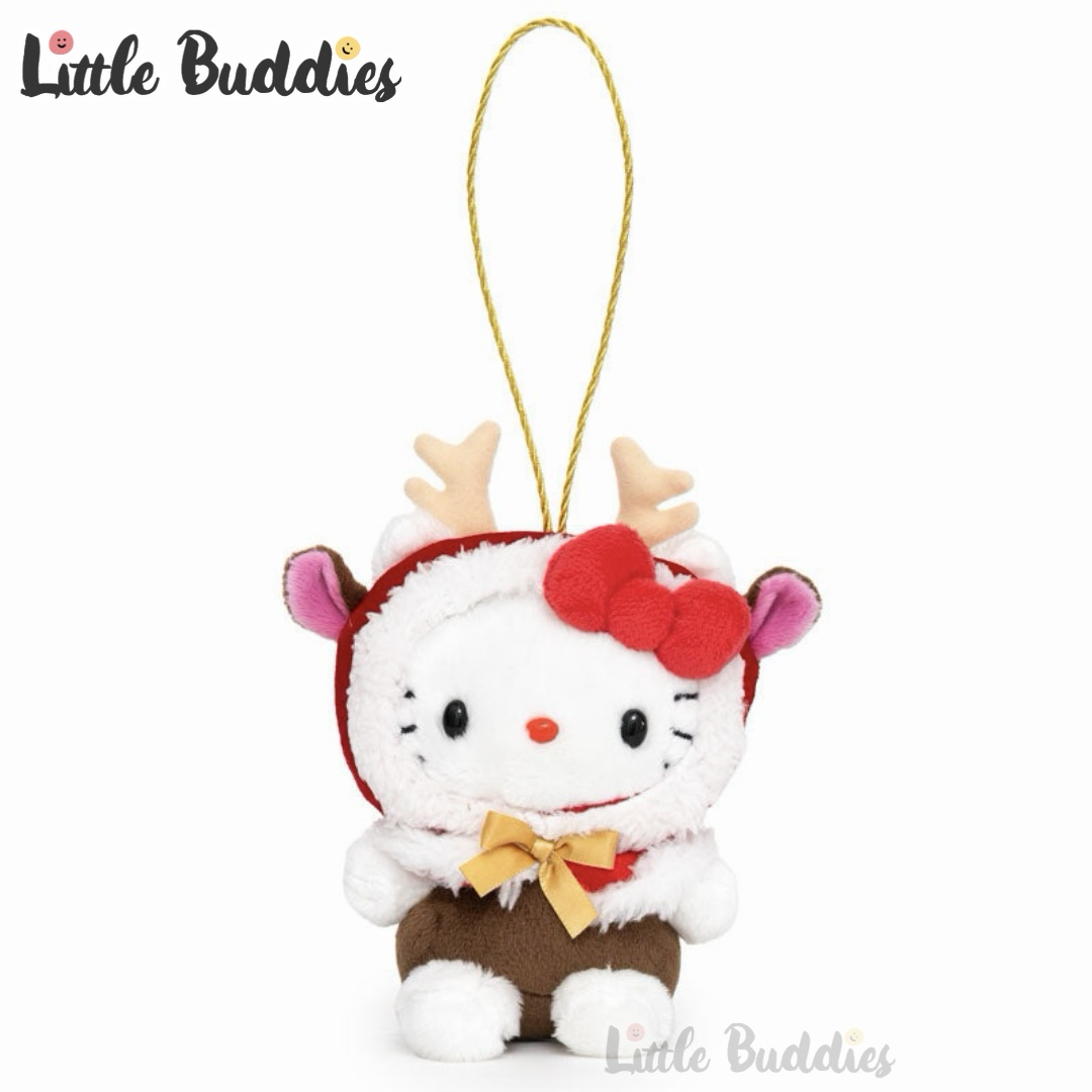 美版 Sanrio Hello Kitty 聖誕鹿造型公仔吊飾