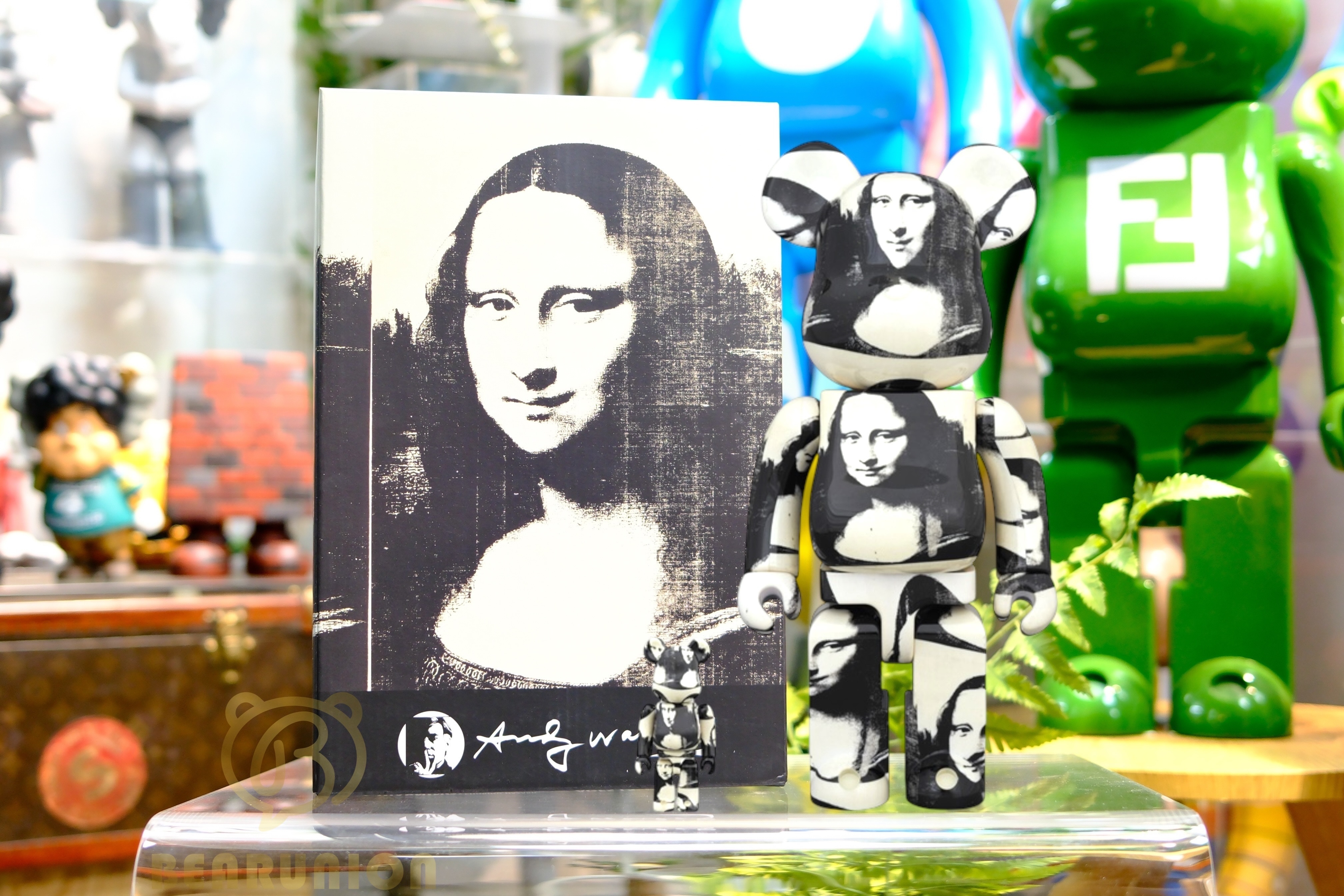 🥇現貨🥇BEARBRICK 400%+100% ANDY WARHOL DOUBLE MONA LISA