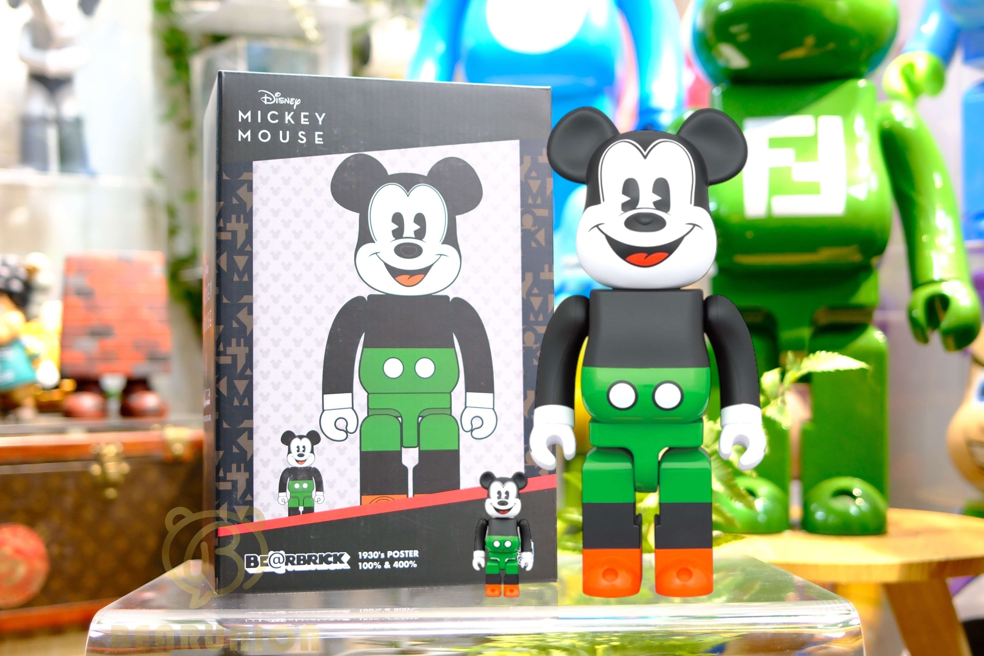 🥇現貨🥇BE＠RBRICK 400% 100% MICKEY MOUSE 1930’s POSTER