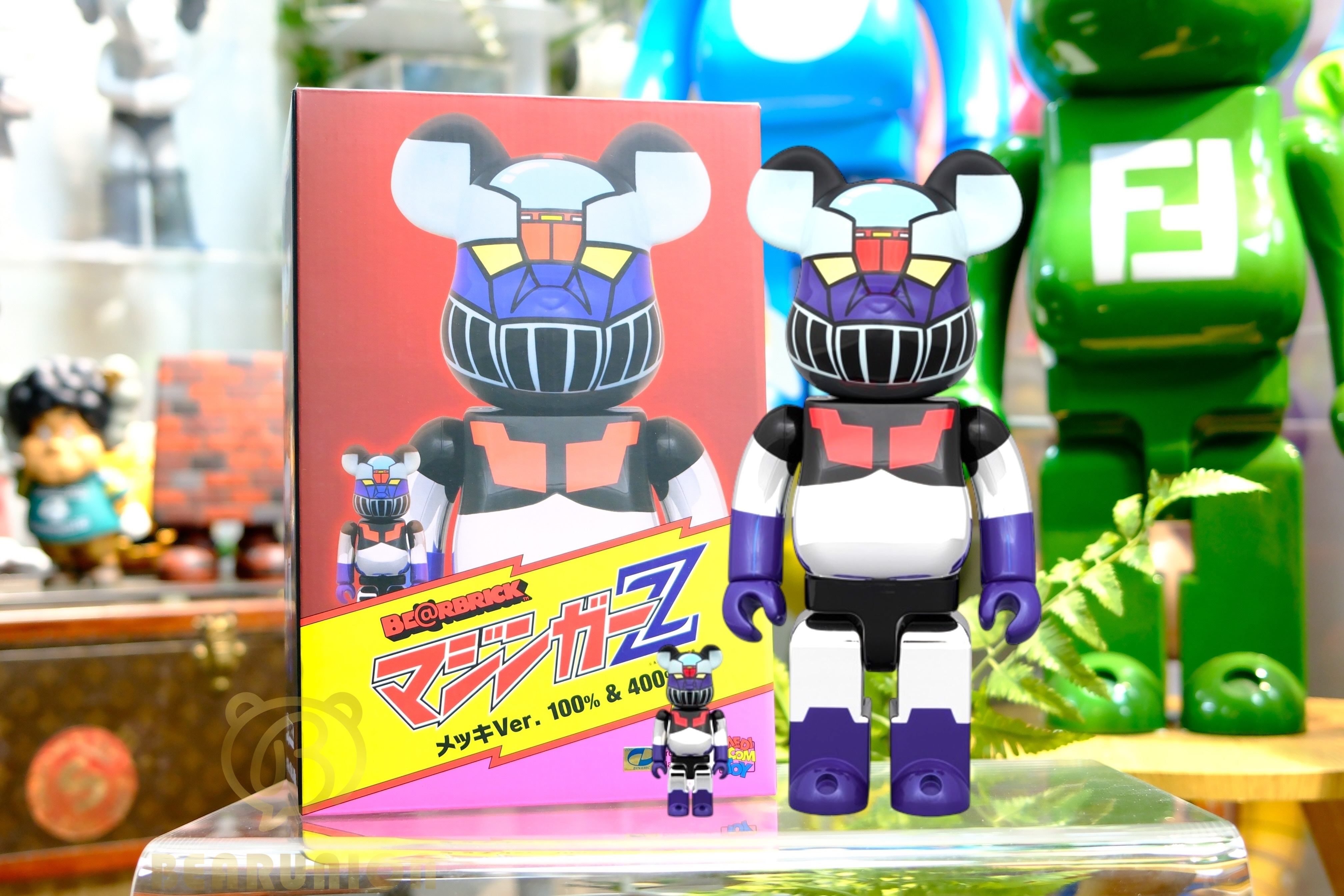 🎏預訂🎏Bearbrick 400% 100% マジンガーZ メッキ 鐵甲萬能