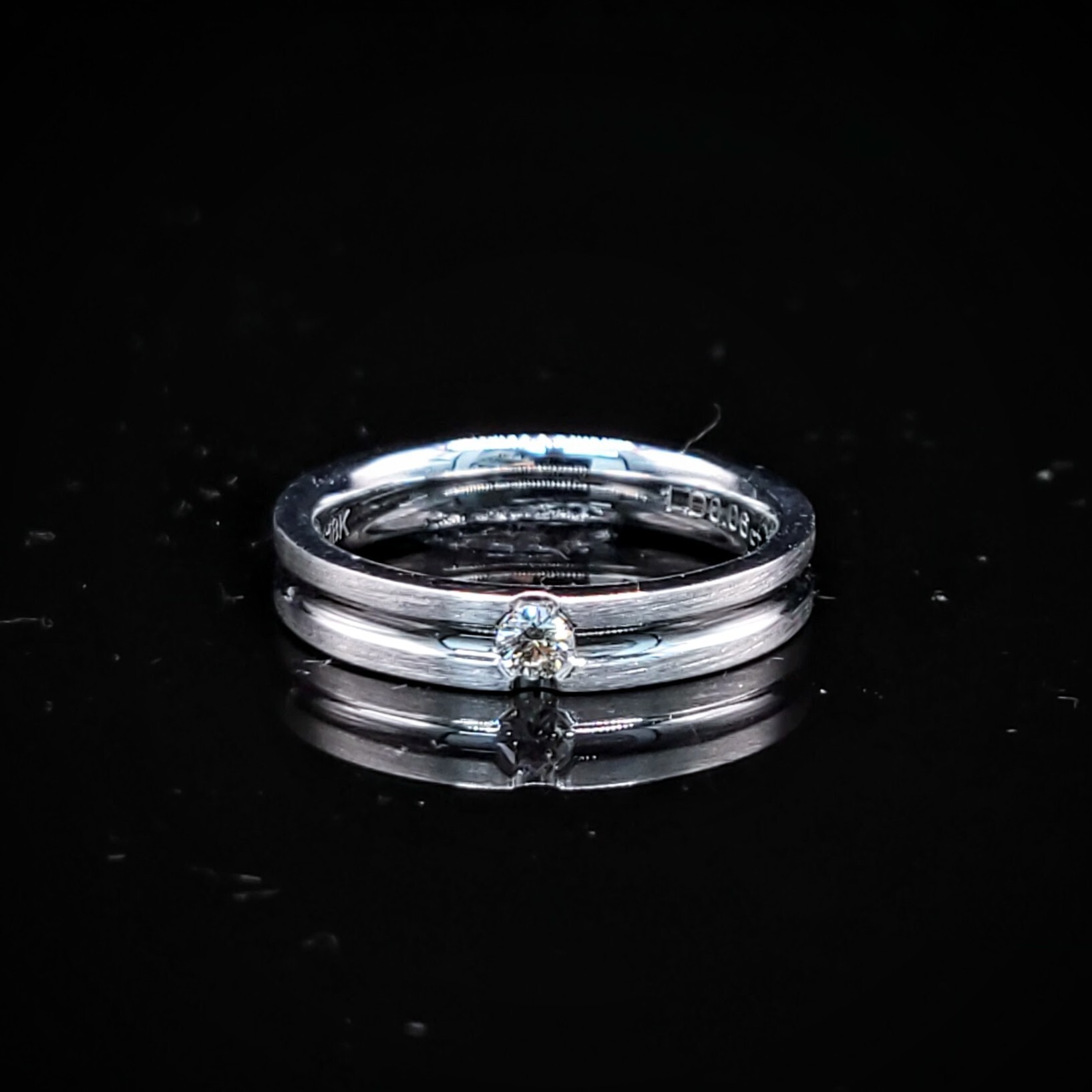 全新18K白金【單粒6份鑽石】戒指