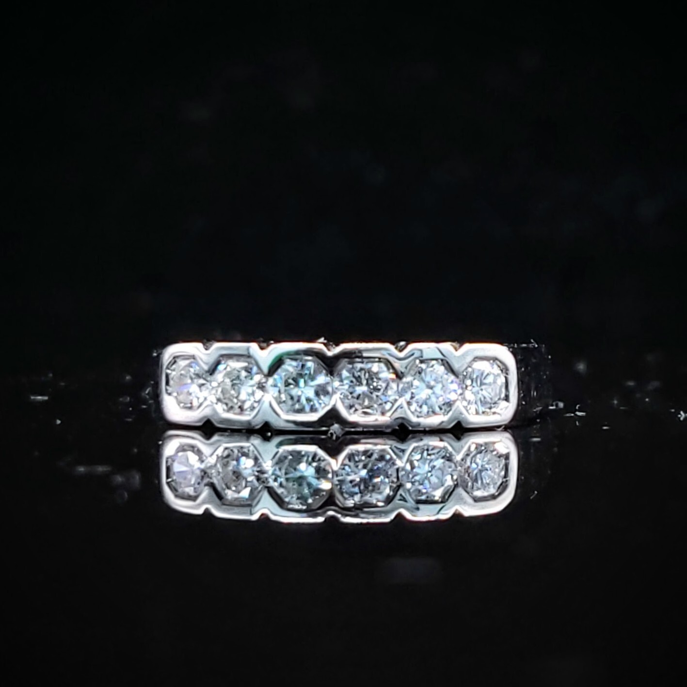 全新18K白金45份鑽石戒指