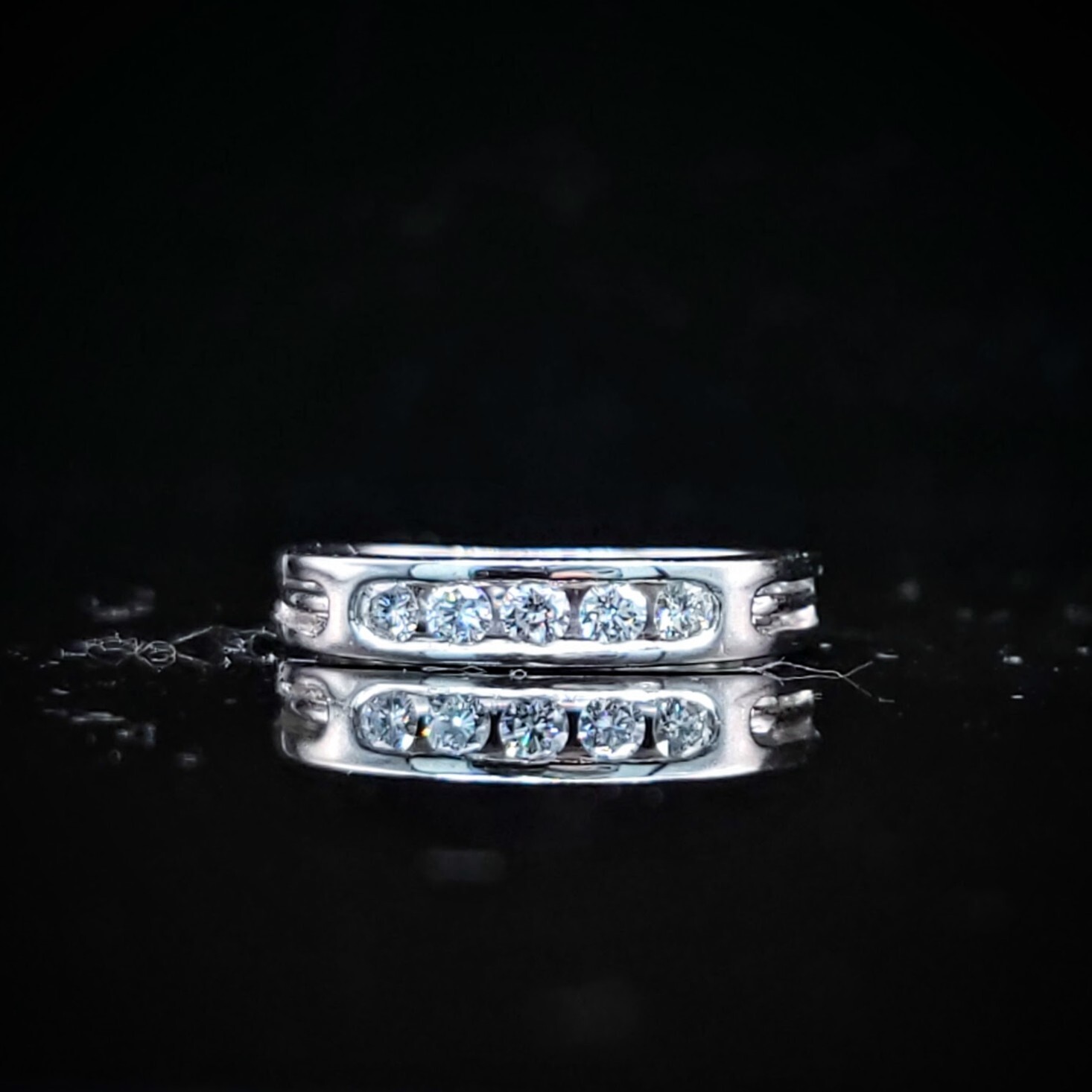 全新18K白金25份鑽石戒指