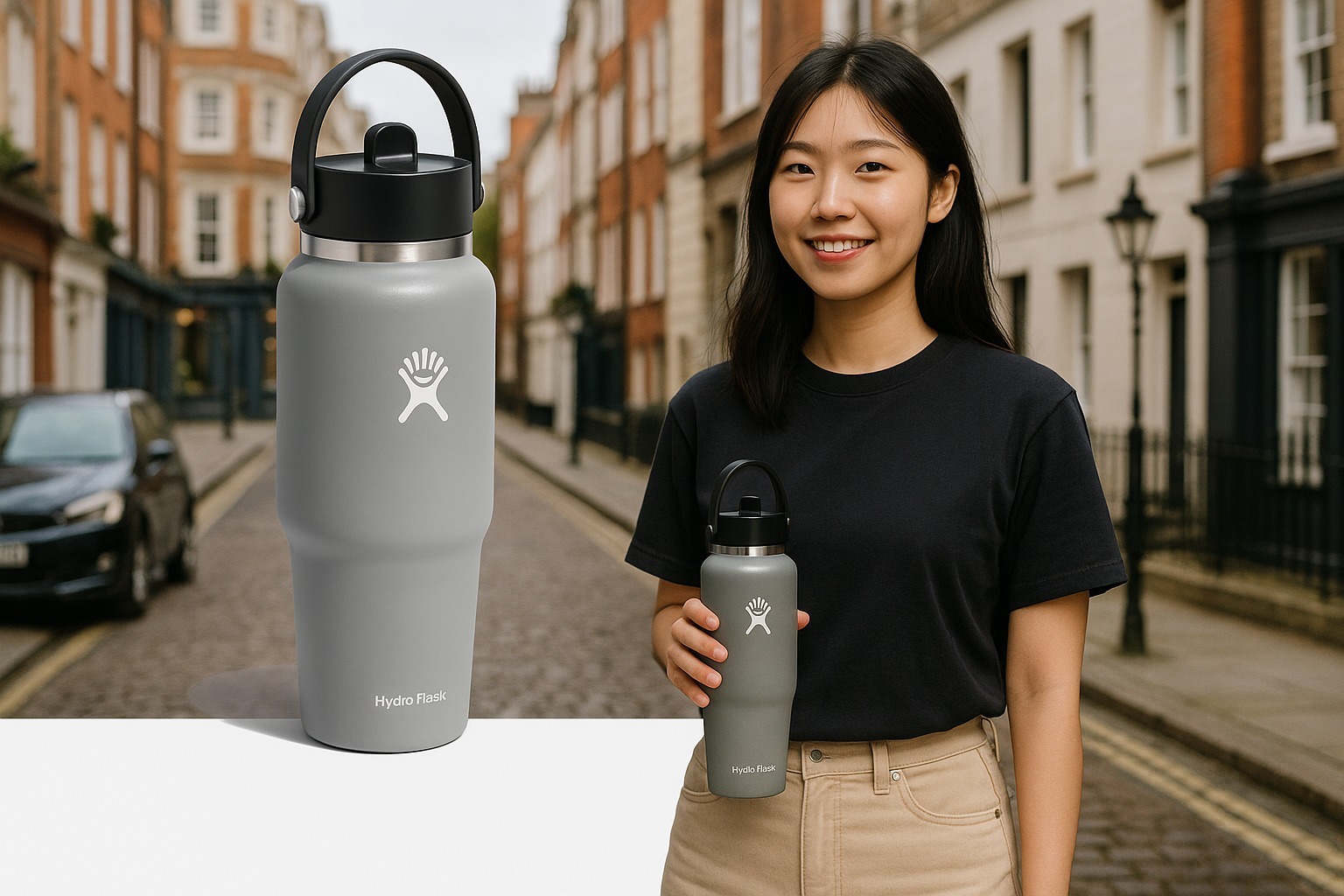 【預購】‬Q121101 Hydro Flask 32oz 超保溫款寬口旅行水瓶，附彈性吸管蓋 (Birch)