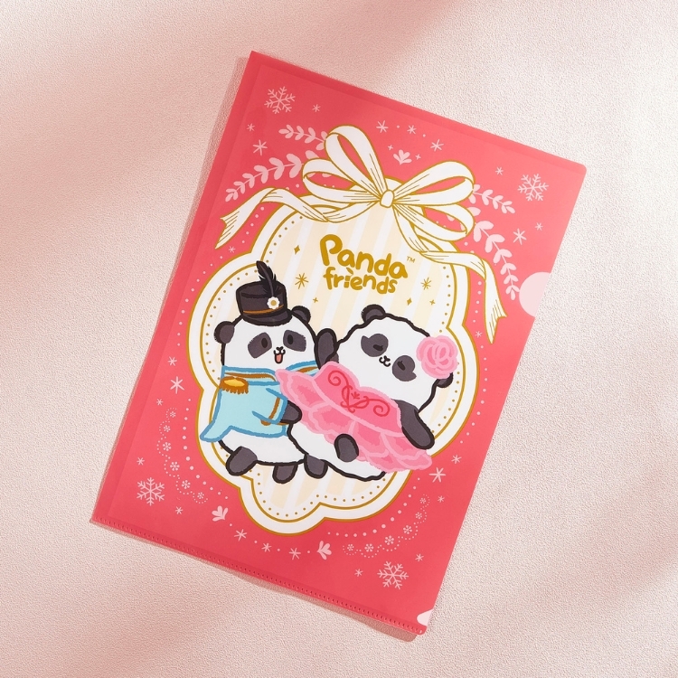 HK Ballet X Panda Friends A4 Folder - Pink