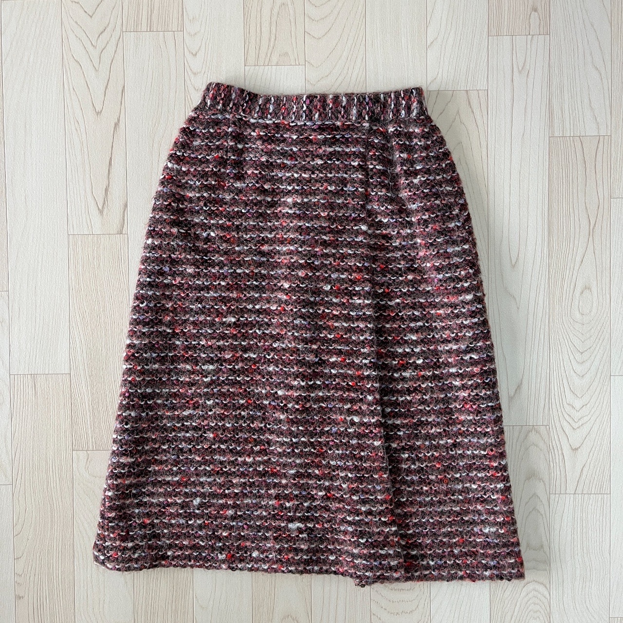 紫紅色毛茸茸冬日半裙