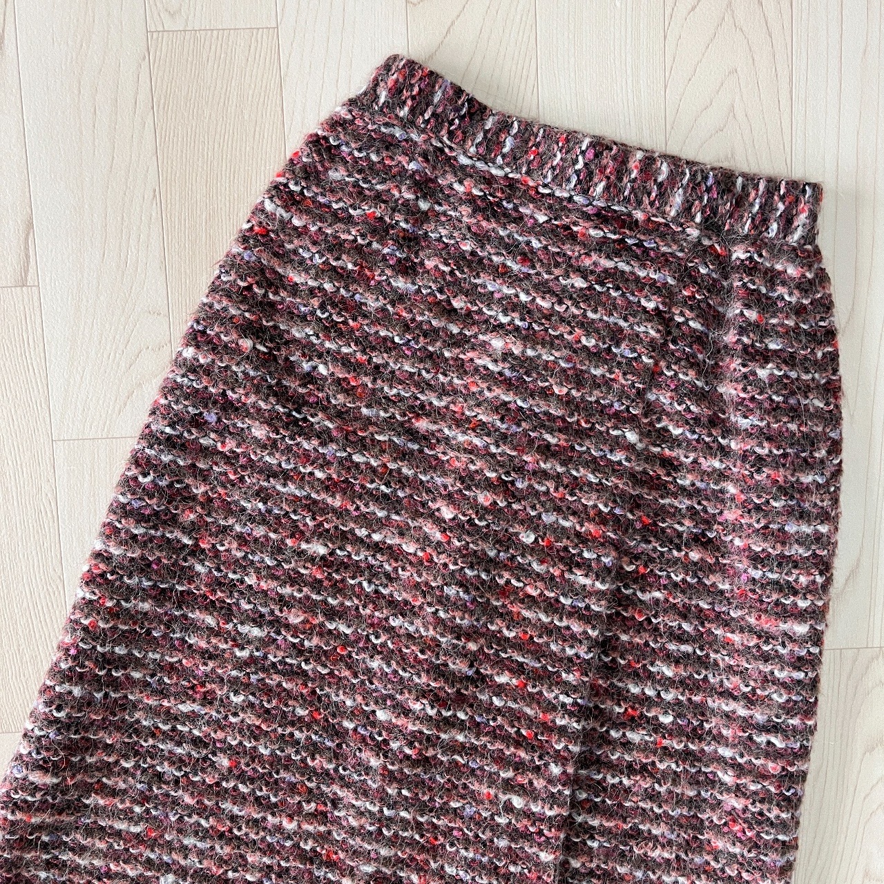 紫紅色毛茸茸冬日半裙