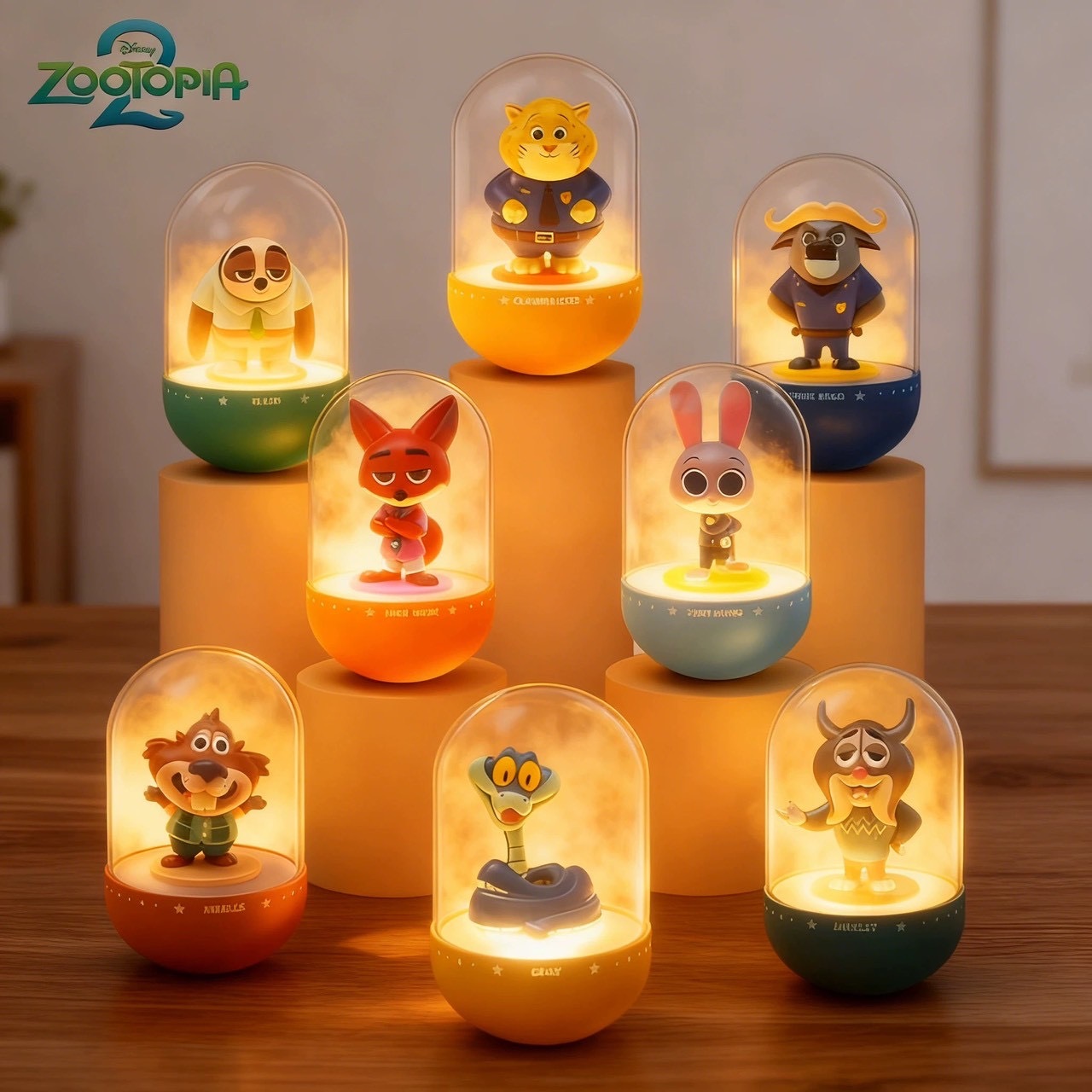 【Luxury】動物方城市 Zootopia 2 盲盒小夜燈 尼克朱迪 夜燈 手辦 公仔 擺件 氛圍燈 全套8款 不重複