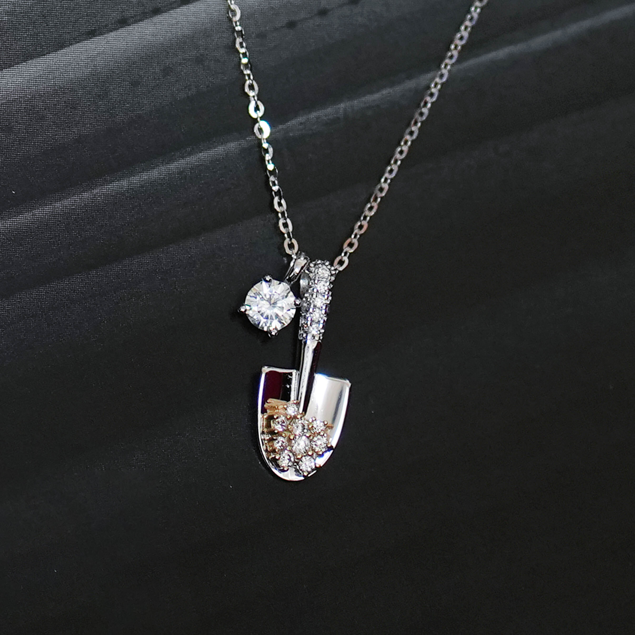 純銀小鏟子項鍊