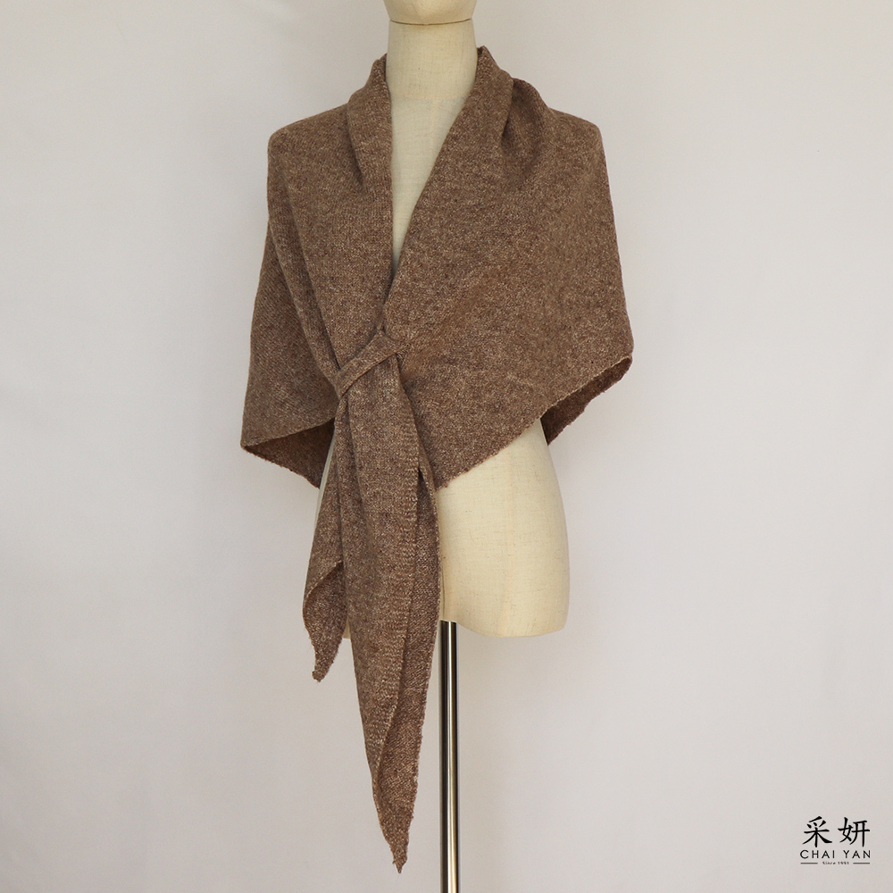 素色保暖純羊毛披肩