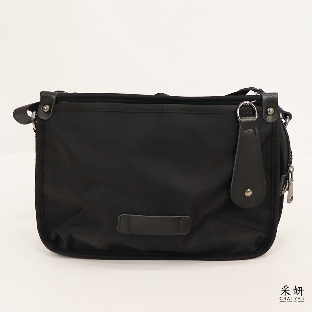 牛津布皮革側背包