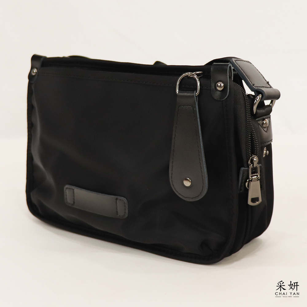 牛津布皮革側背包