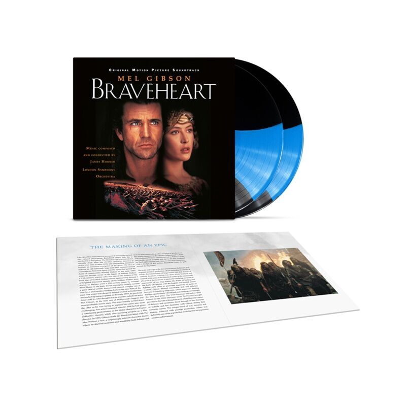 James Horner, London Symphony Orchestra - Braveheart 驚世未了緣 OST 2LP (Black with Blue Streak)