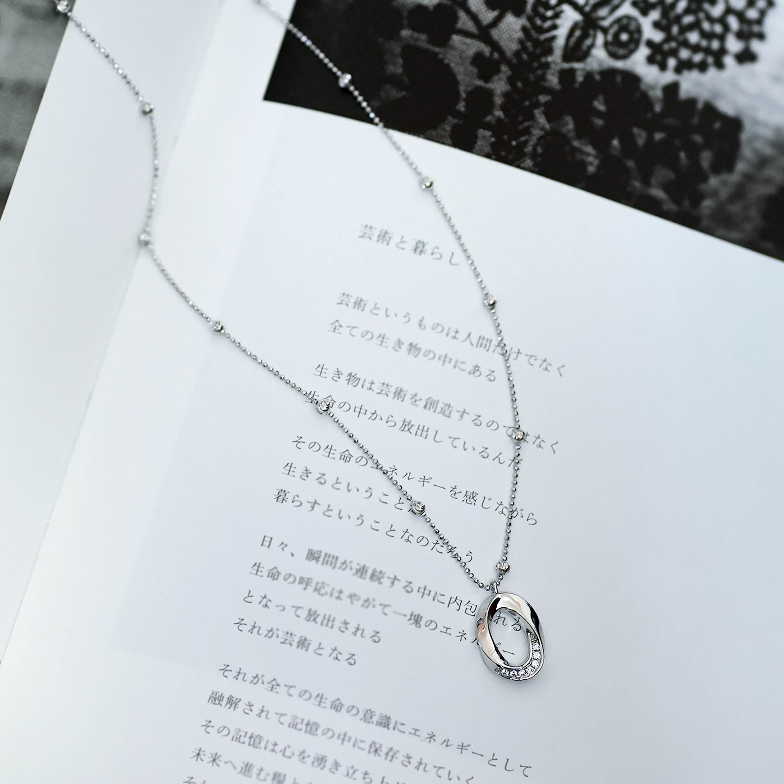 不規則圓形滿天星純銀項鏈