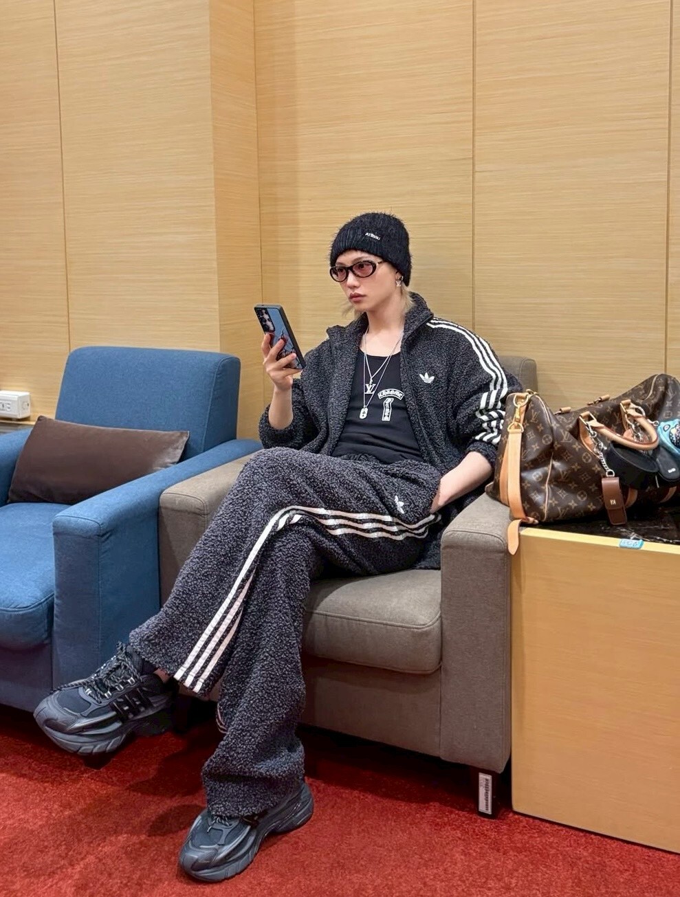 <李龍馥同款> ADIDAS ORIGINALS 毛巾布長褲