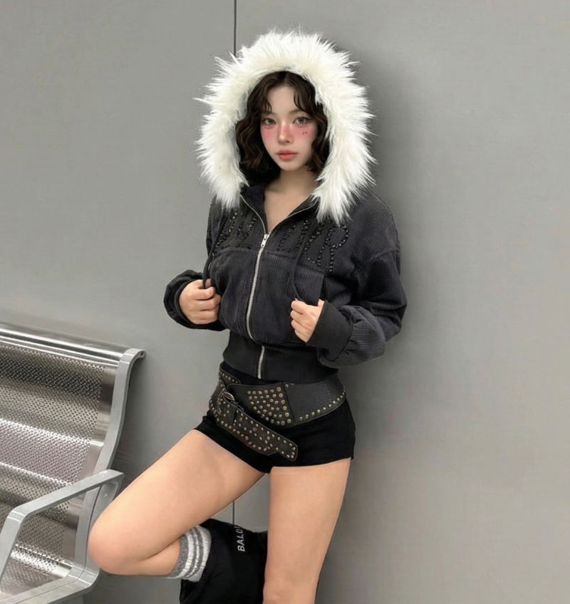 燈芯絨珠珠外套