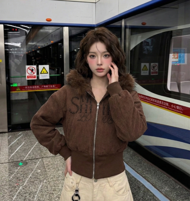 燈芯絨珠珠外套