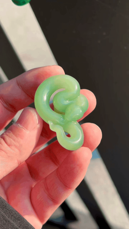 127724 和田玉生肖蛇•祥瑞呈祥