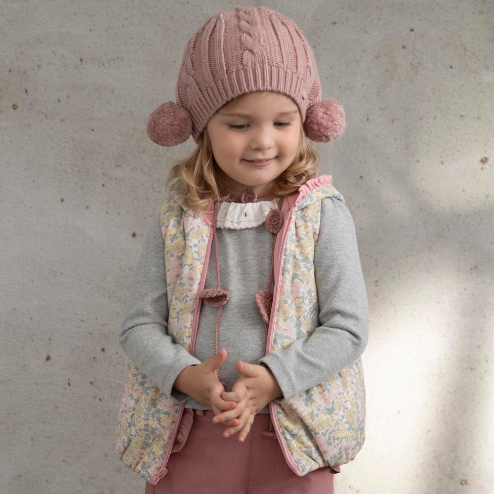 PIPPY 蕾絲荷葉領彈性棉長袖上衣 灰