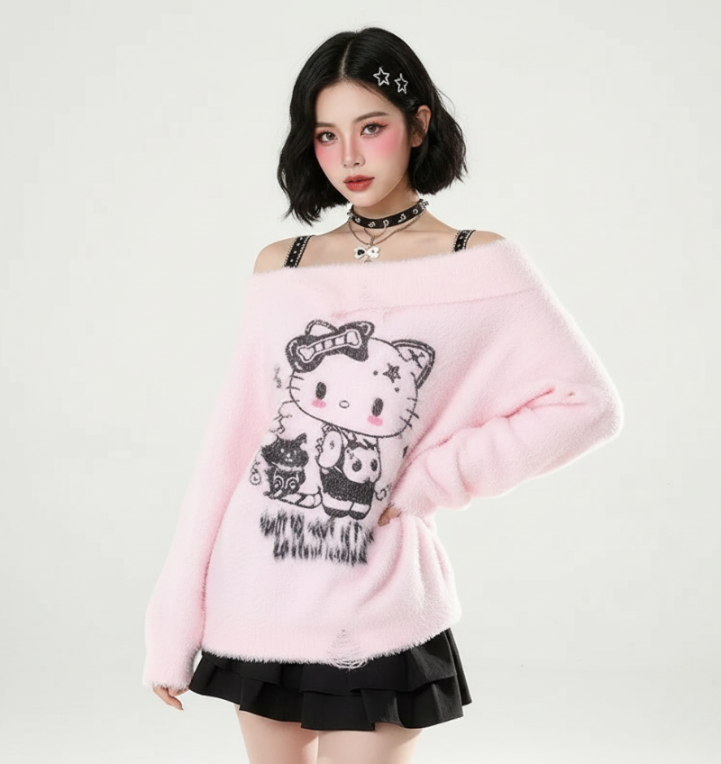 KT翻領水貂毛洋