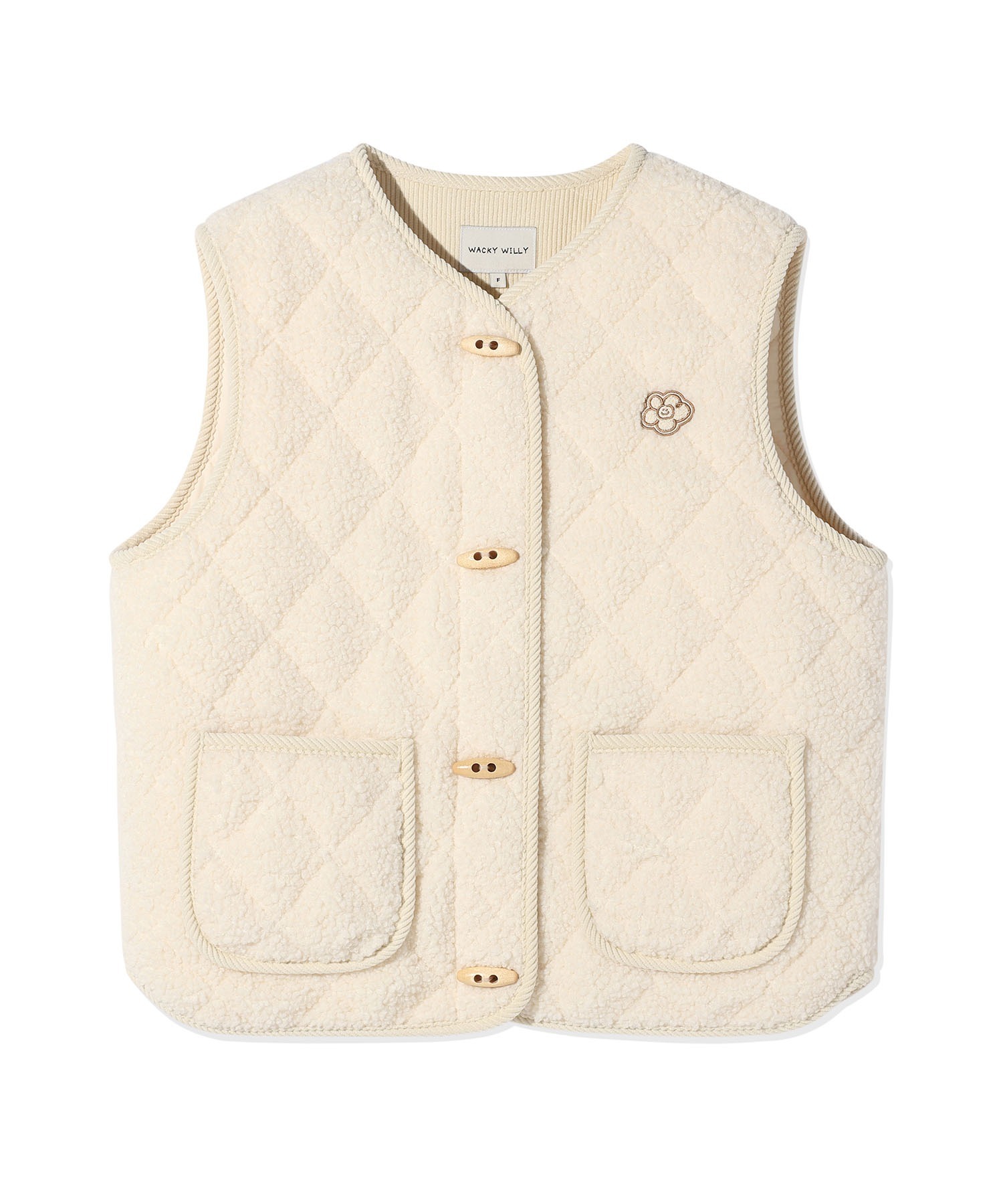 WACKY WILLY Women's Quilted Boucle Vest