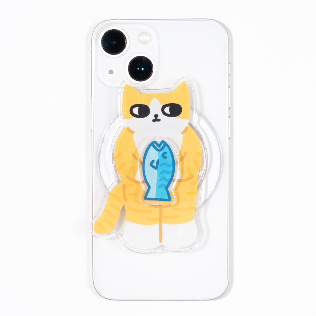 Sammyo store 磁吸手機支架 / 愛吃魚橘虎斑貓