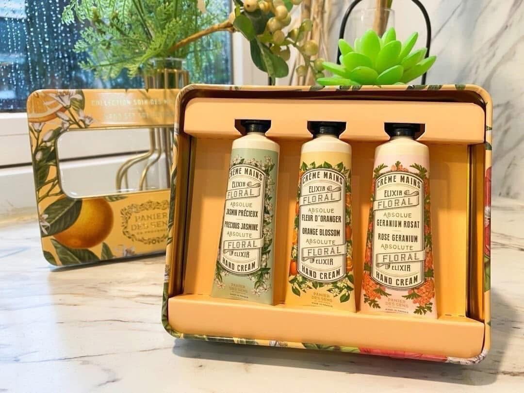 (預購商品) 法國🇫🇷Panier Des Sens潘堤香頌-鐵盒護手霜禮盒系列30mlx3