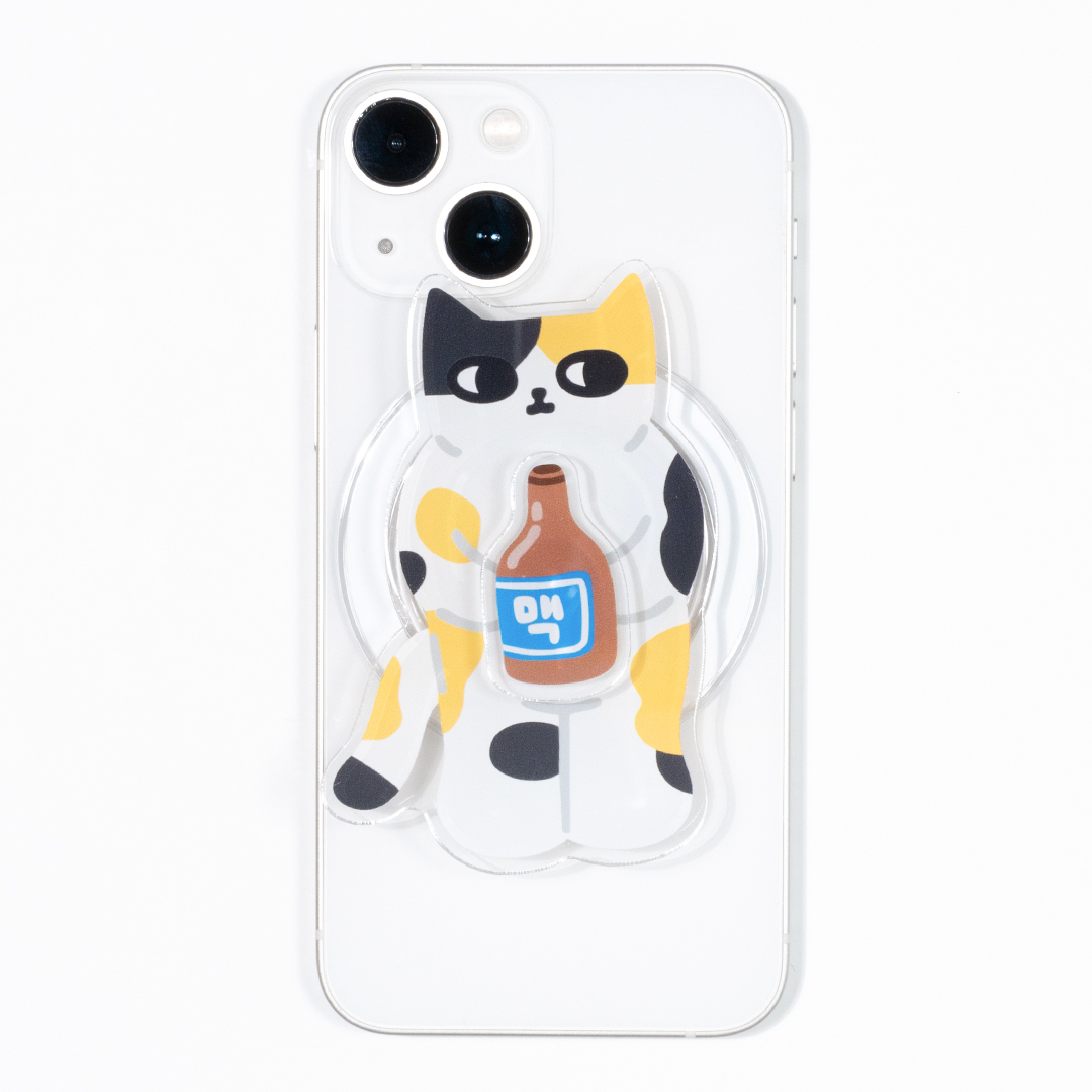 Sammyo store 磁吸手機支架 / 啤酒三花貓