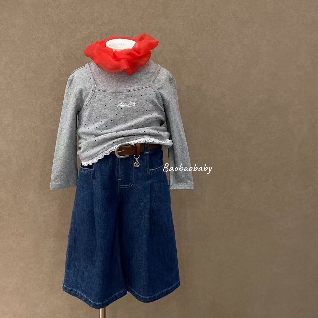 小法式點點背心兩件套