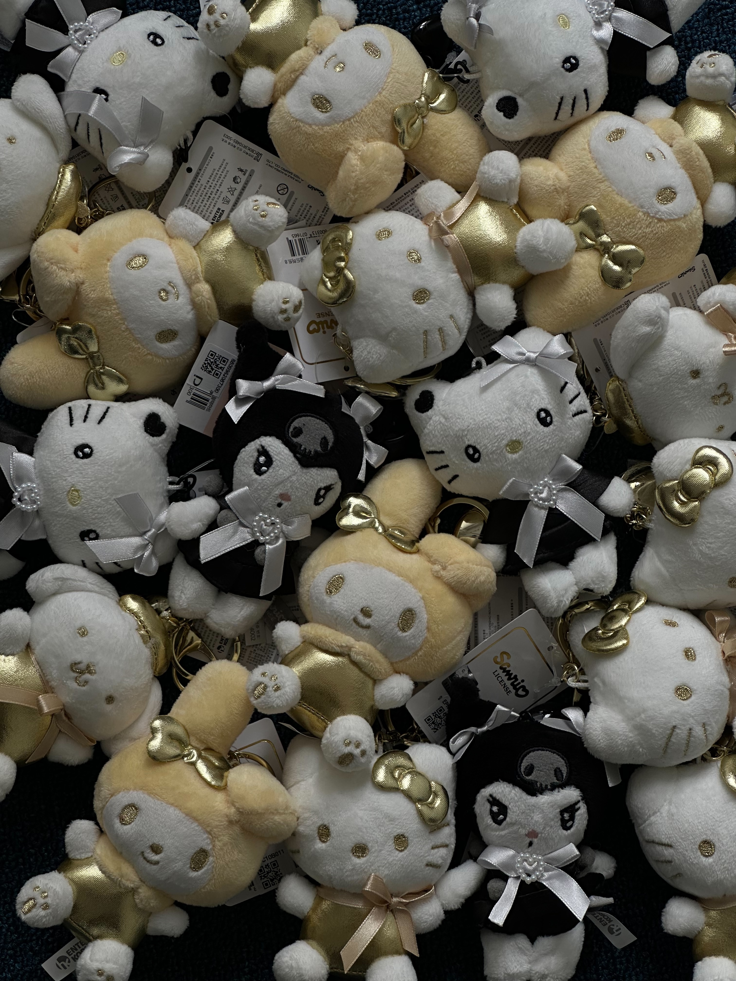 Sanrio Korea 三麗鷗 韓國限定 金色 黑色 掛件 吊飾 七款