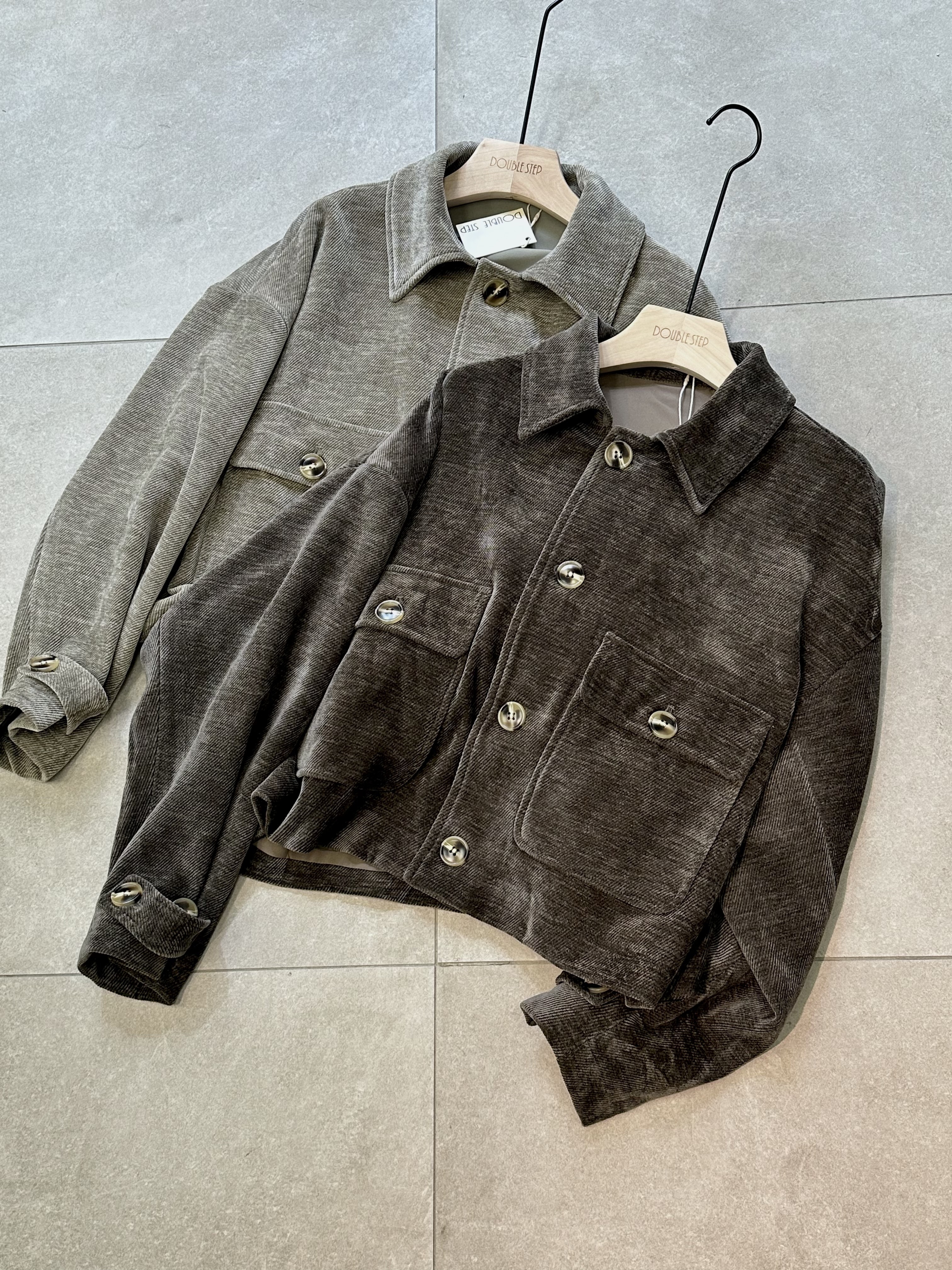 軟棉棉～雪尼爾斜紋扭扣外套 - JK53877