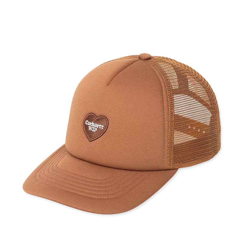 Carhartt WIP Heart Patch Trucker Cap 帽子 卡車帽 卡其色 CAHRT-12 [台灣現貨]