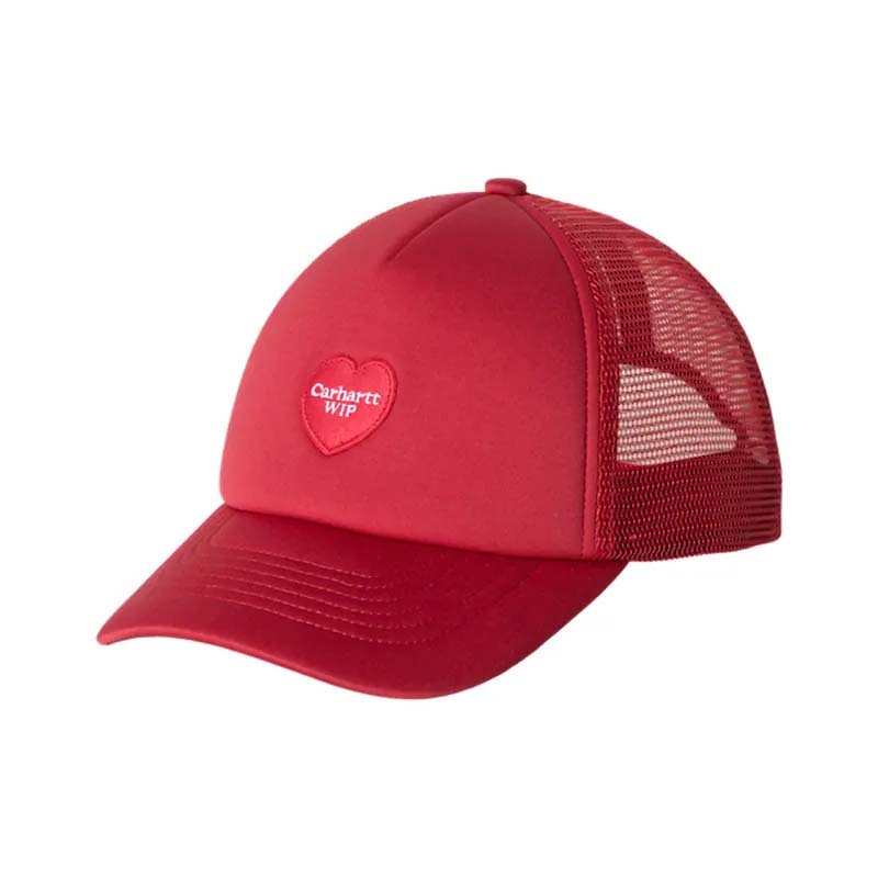 Carhartt WIP Heart Patch Trucker Cap 帽子 卡車帽 紅色 CAHRT-11 [台灣現貨]