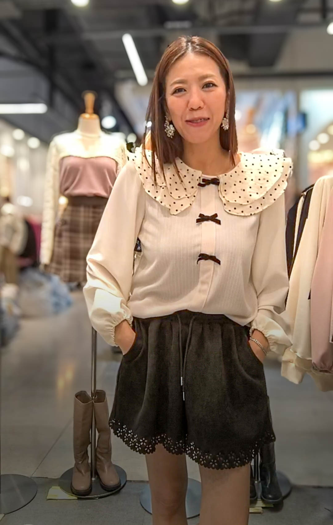 🎈K9249  ▶️點點領子上衣 👉B:104-144cm L:58cm