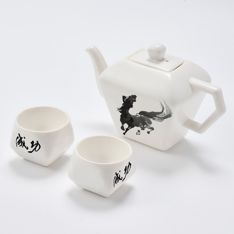 H6-馬到成功天燈後把茶具(一壺二杯)