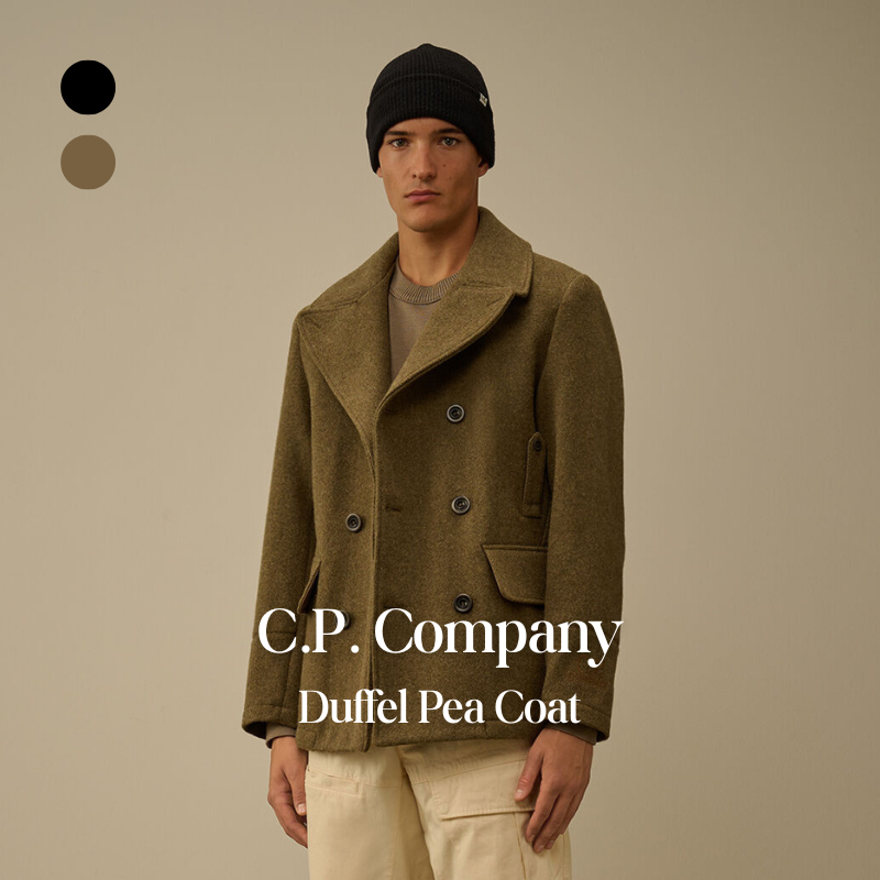 【代購】C.P. Company Duffel Pea Coat 羊毛混紡短大衣 – 經典海軍風・冬季質感首選