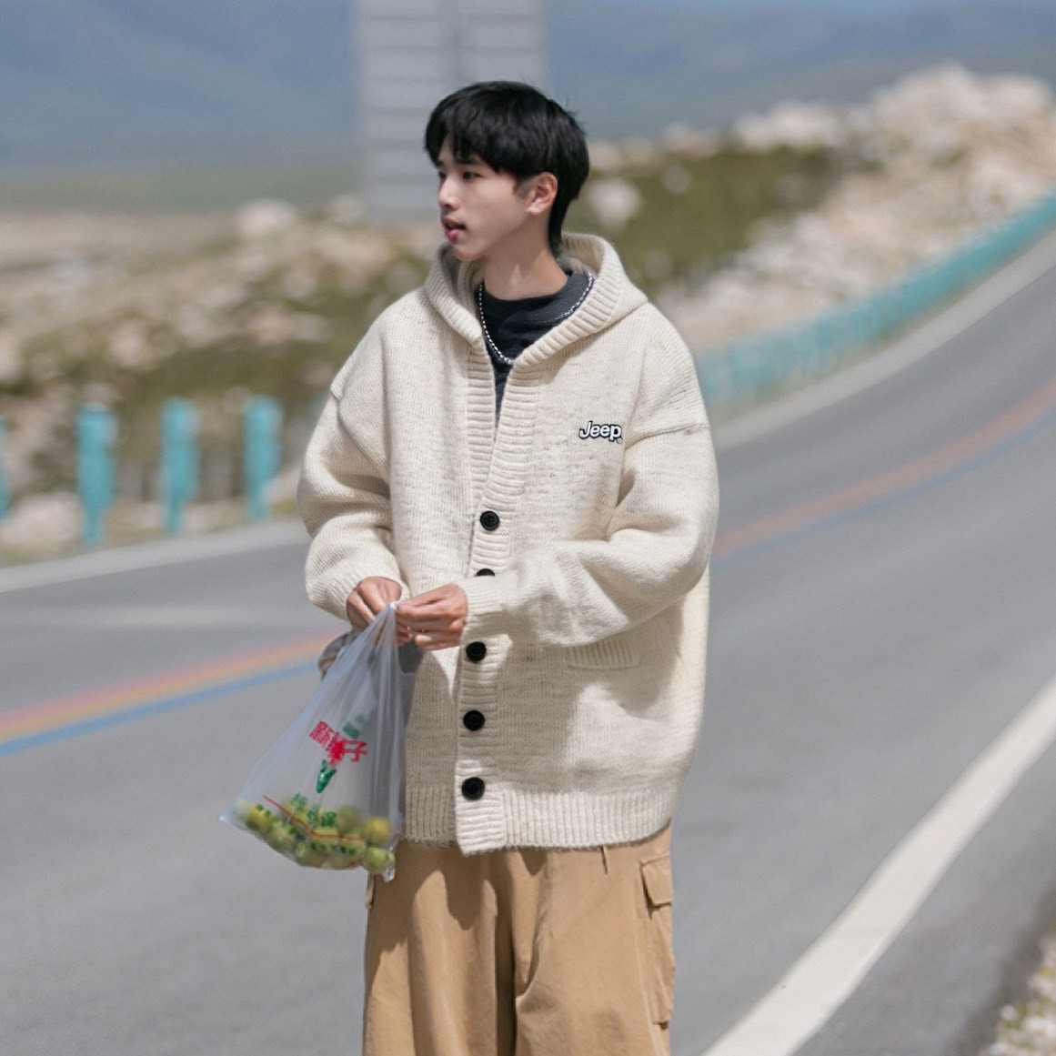 JEEP 連帽 針織 外套