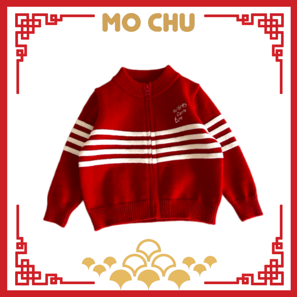 (110現貨)白線條針織拉鍊外套