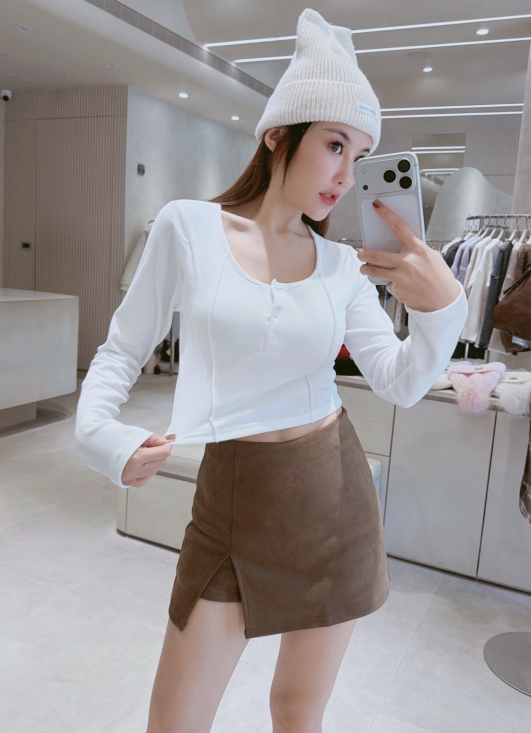 開釦壓線罩杯磨毛棉質衣