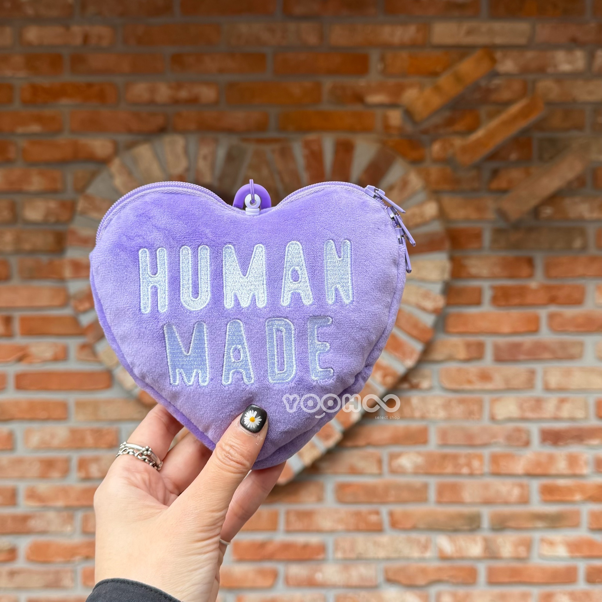 現貨┃ HUMAN MADE HEART PASS CASE 韓國 狎鷗亭限定 紫色 立體 愛心 伸縮 吊飾 車票夾