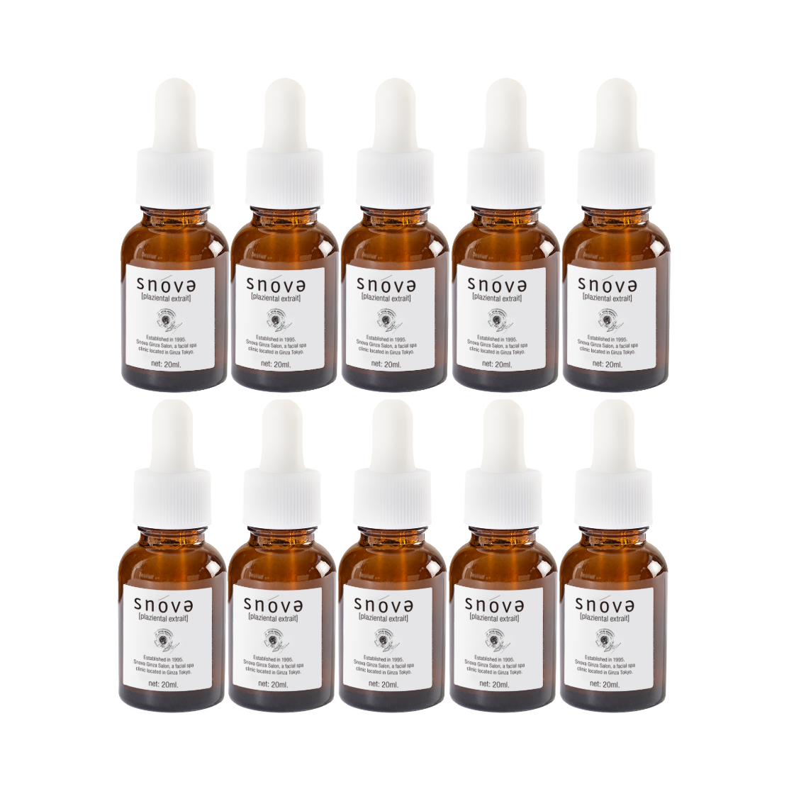 最新版- 第3代胎盤素逆齡亮白精華液 (20ml) 10件裝 (總值 HK$5,200)