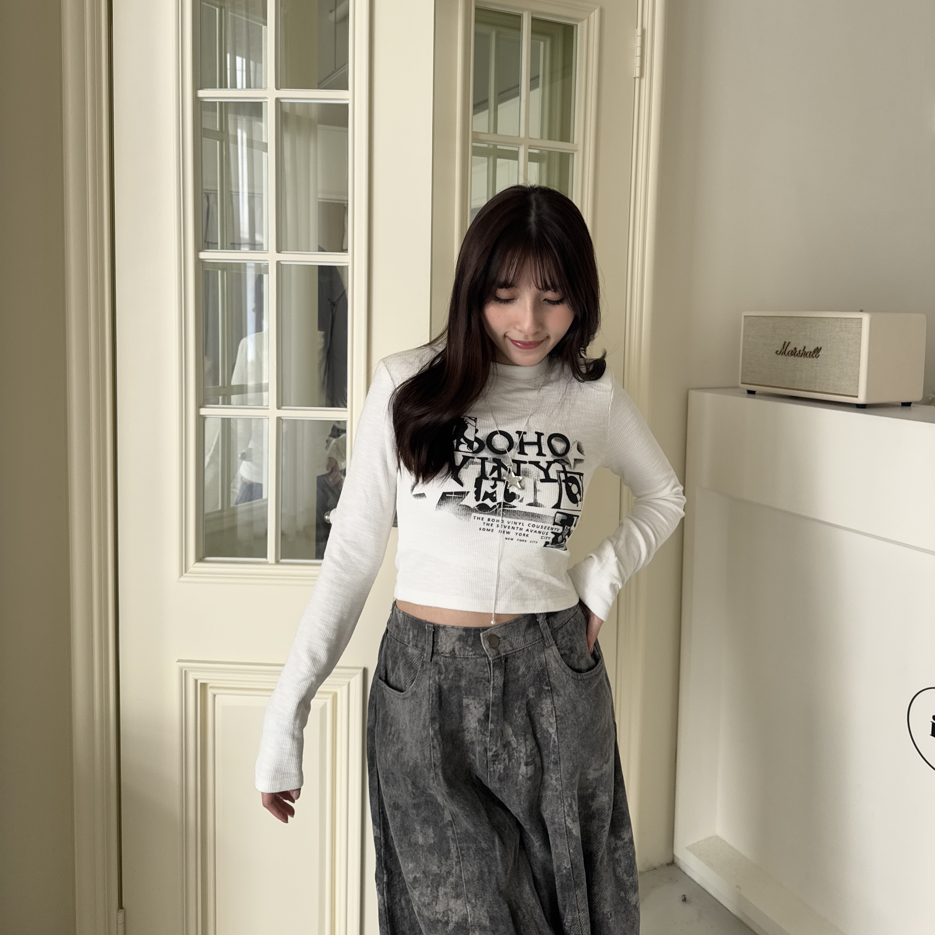 975 美式星星塗鴉T (D)