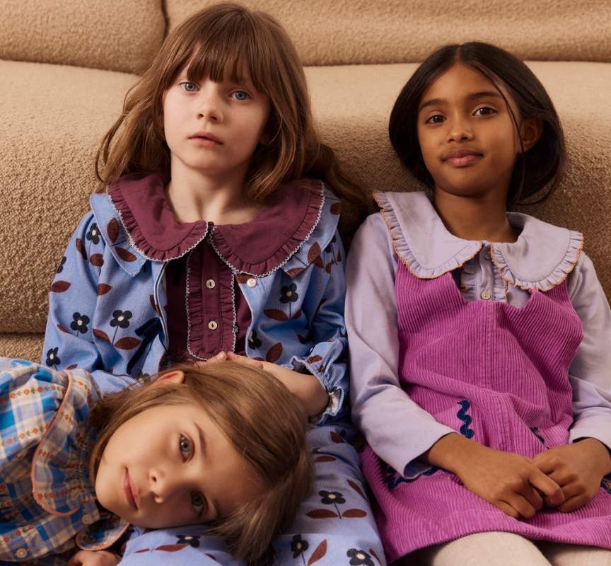 HELLO SIMONE 燈心絨小花口袋背心裙 Christie dress Mauve